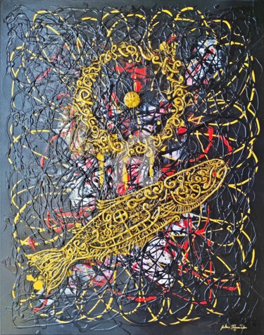 제목이 "Nordic Skrei - Tela…"인 미술작품 Antonio Alba Dias (Di.Albano)로, 원작, 에나멜 나무 들것 프레임에 장착됨
