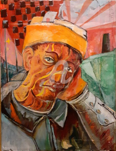 Pintura titulada "Le philosophe à la…" por Almodovar Antonio, Obra de arte original, Oleo Montado en Bastidor de camilla de…