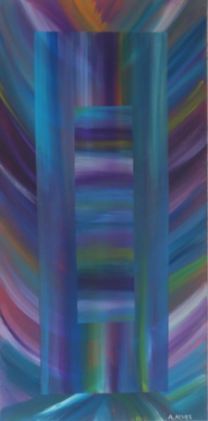 Peinture intitulée "Arc-en-ciel" par Antonio Alves, Œuvre d'art originale, Acrylique