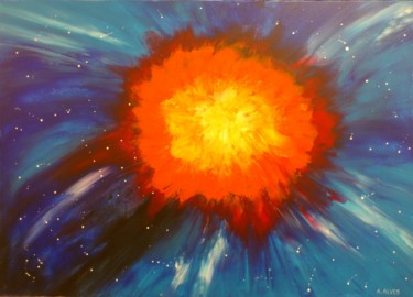 Peinture intitulée "Big Bang" par Antonio Alves, Œuvre d'art originale, Acrylique