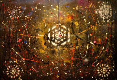 Painting titled "Earth Mandala" by Antonio Bagia, Original Artwork, Acrylic