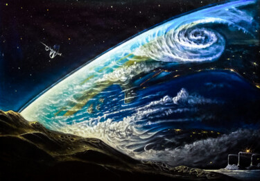 Pintura intitulada "Gliese 581 G" por Antonio Bagia, Obras de arte originais, Acrílico