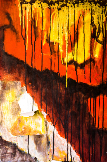 Malerei mit dem Titel "The Fall" von Antonio Bagia, Original-Kunstwerk, Acryl