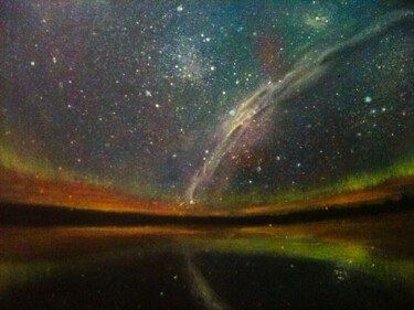 Painting titled "A distant sky" by Antonio Bagia, Original Artwork, Acrylic