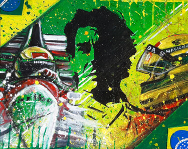 제목이 "Ayrton Senna"인 미술작품 Antonio Bagia로, 원작, 아크릴