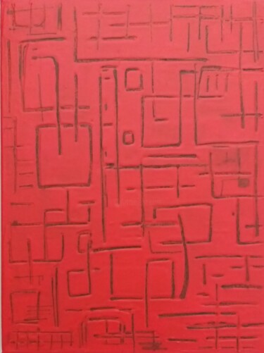 Painting titled "Tribale - le linee…" by Antonio Boselli, Original Artwork, Acrylic