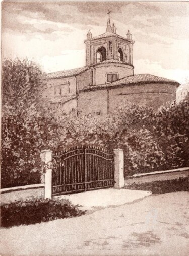 Pintura intitulada "chiesa del mulino" por Antonio Cantiello, Obras de arte originais