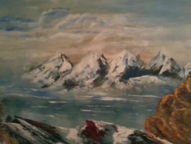 Pittura intitolato "paesaggio" da Antonio Cariola, Opera d'arte originale, Olio