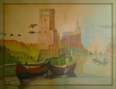 Pittura intitolato "paesaggio che ti em…" da Antonio Cariola, Opera d'arte originale, Olio