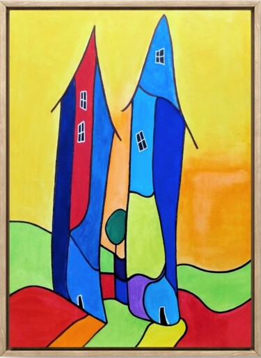 Malerei mit dem Titel "Bright" von Antonio Ciarabalà, Original-Kunstwerk, Acryl