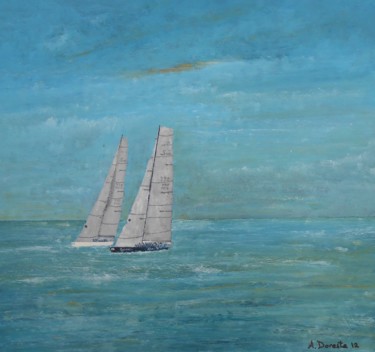 Painting titled "39º trofeo de vela…" by Antonio Doreste, Original Artwork, Acrylic