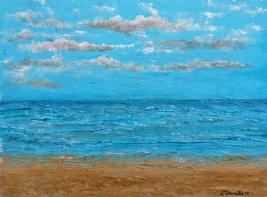 Painting titled "La playa" by Antonio Doreste, Original Artwork, Acrylic