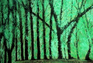 Painting titled "Parque nacional del…" by Antonio Doreste, Original Artwork, Oil