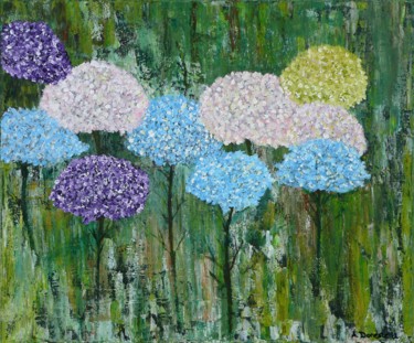 Painting titled "Flores de mundo" by Antonio Doreste, Original Artwork, Acrylic