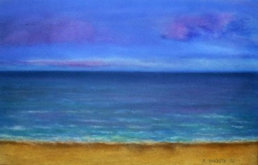 Malerei mit dem Titel "La playa" von Antonio Doreste, Original-Kunstwerk, Pastell