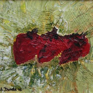 Peinture intitulée "Pimientos rojos" par Antonio Doreste, Œuvre d'art originale, Autre