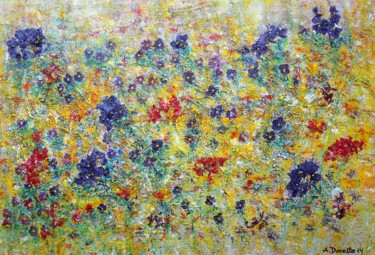 Painting titled "Violetas silvestres" by Antonio Doreste, Original Artwork, Other