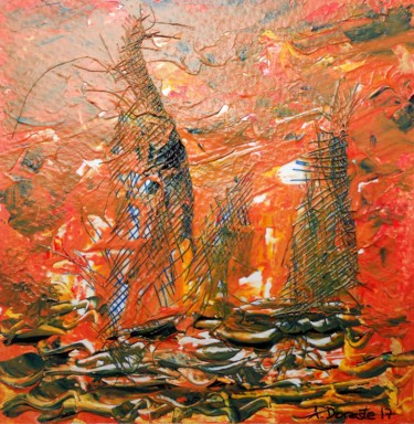 Entre redes III Pintura titulada "Entre redes III" por Antonio Doreste, Obra de arte original, Otro