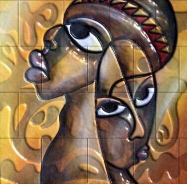 Painting titled "Africa 08" by Antonio Guimaraes, Original Artwork, Screenprinting