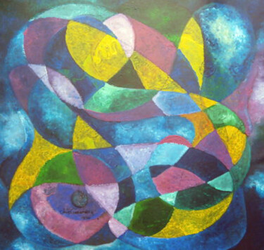 Картина под названием "Expressionismo-B" - Antonio Guimaraes, Подлинное произведение искусства, Акрил