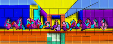Artes digitais intitulada "Criarte-mural-07 -…" por Antonio Guimaraes, Obras de arte originais, Trabalho Digital 2D
