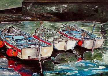 Schilderij getiteld "Açôres - Portugal" door Antonio Guimaraes, Origineel Kunstwerk, Acryl