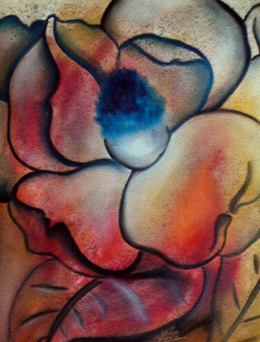 Pintura titulada "flor" por Antonio Guimaraes, Obra de arte original, Serigrafía