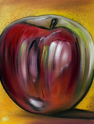 Pintura intitulada "a maçã" por Antonio Guimaraes, Obras de arte originais, Acrílico