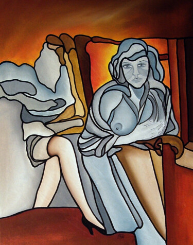 Pintura intitulada "gémeas 2" por Antonio Guimaraes, Obras de arte originais, Acrílico