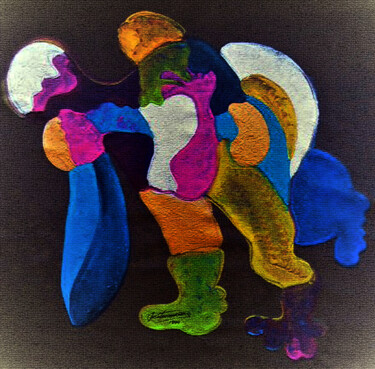 Painting titled "passado figurado" by Antonio Guimaraes, Original Artwork, Acrylic