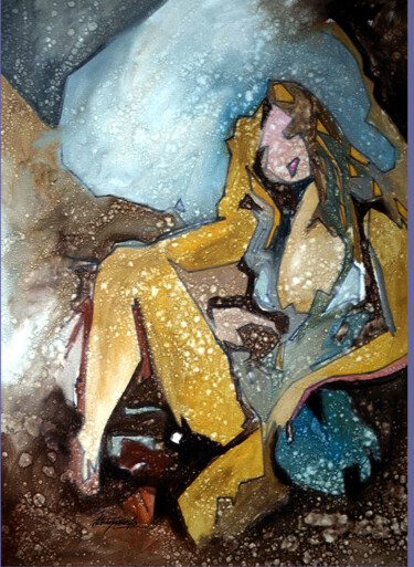 Pintura intitulada "Mulher cubista" por Antonio Guimaraes, Obras de arte originais, Óleo