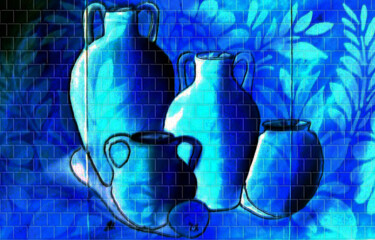 제목이 "azul e sua beleza"인 미술작품 Antonio Guimaraes로, 원작, 엠보싱