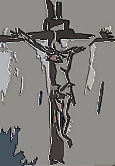 Arts numériques intitulée "Paixão de Cristo -…" par Antonio Guimaraes, Œuvre d'art originale, Travail numérique 2D
