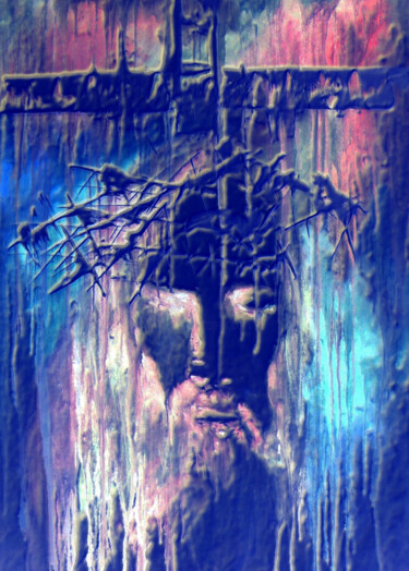Pintura intitulada "Paixão de Cristo -…" por Antonio Guimaraes, Obras de arte originais, Óleo