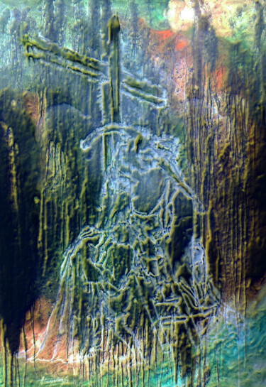 Pintura intitulada "Paixão de Cristo -…" por Antonio Guimaraes, Obras de arte originais, Óleo