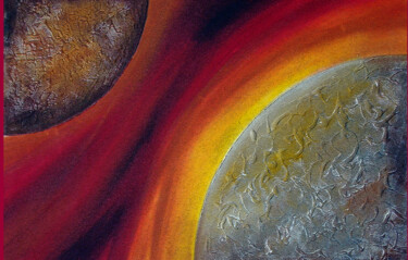 Painting titled "planeta em perigo..…" by Antonio Guimaraes, Original Artwork, Acrylic