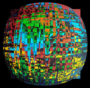 Arte digital titulada "planeta colorido...." por Antonio Guimaraes, Obra de arte original, Trabajo Digital 2D