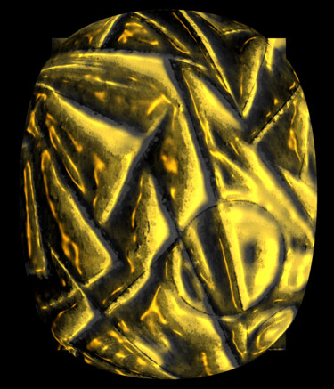 Arte digital titulada "planeta dourado" por Antonio Guimaraes, Obra de arte original, Trabajo Digital 2D