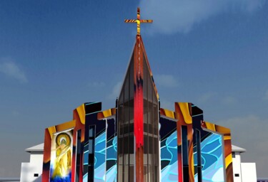 Design intitulada "Decor de Igreja-Cer…" por Antonio Guimaraes, Obras de arte originais, Acessórios