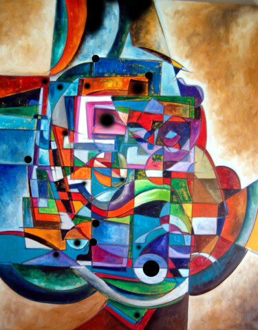 Peinture intitulée "complexidades da ar…" par Antonio Guimaraes, Œuvre d'art originale, Huile