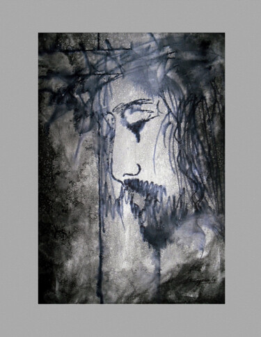 Peinture intitulée "Cristo Redentor-01" par Antonio Guimaraes, Œuvre d'art originale, Aquarelle