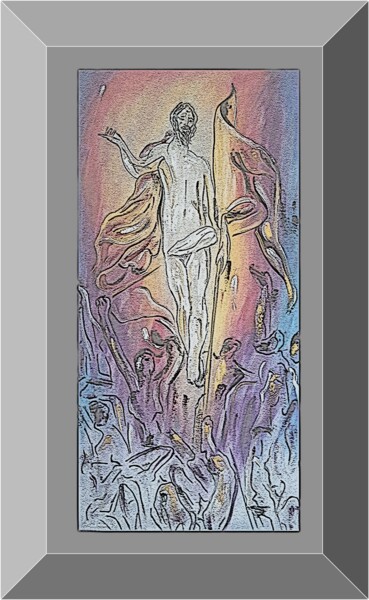 Pintura intitulada "Paixão de Cristo//02" por Antonio Guimaraes, Obras de arte originais, Acrílico