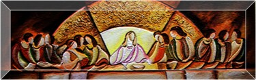 Pintura intitulada "Santa Ceia//01" por Antonio Guimaraes, Obras de arte originais, Óleo
