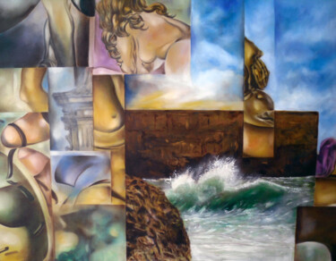 Pintura intitulada "Homenagem a Dali-fr…" por Antonio Guimaraes, Obras de arte originais, Óleo
