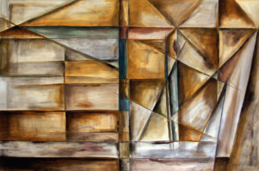Peinture intitulée "Geometrias da vida" par Antonio Guimaraes, Œuvre d'art originale, Huile
