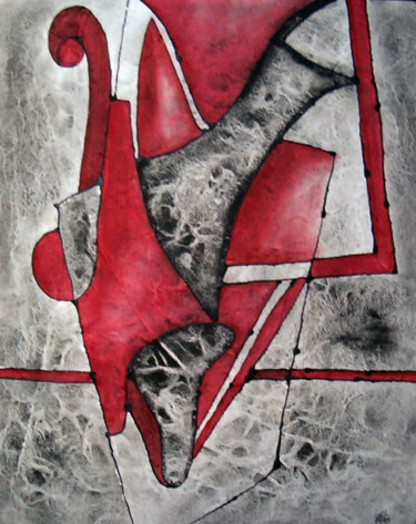 Painting titled "Reflexão do tempo" by Antonio Guimaraes, Original Artwork, Acrylic