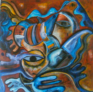 Malerei mit dem Titel "Complexidades do Ex…" von Antonio Guimaraes, Original-Kunstwerk, Acryl