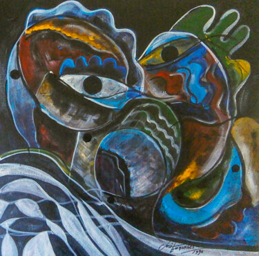 Картина под названием "Complexidades do Ex…" - Antonio Guimaraes, Подлинное произведение искусства, Акрил