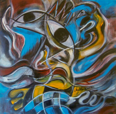 Painting titled "Complexidades do Ex…" by Antonio Guimaraes, Original Artwork, Acrylic