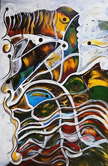 Peinture intitulée "Expressionismo Abst…" par Antonio Guimaraes, Œuvre d'art originale, Acrylique